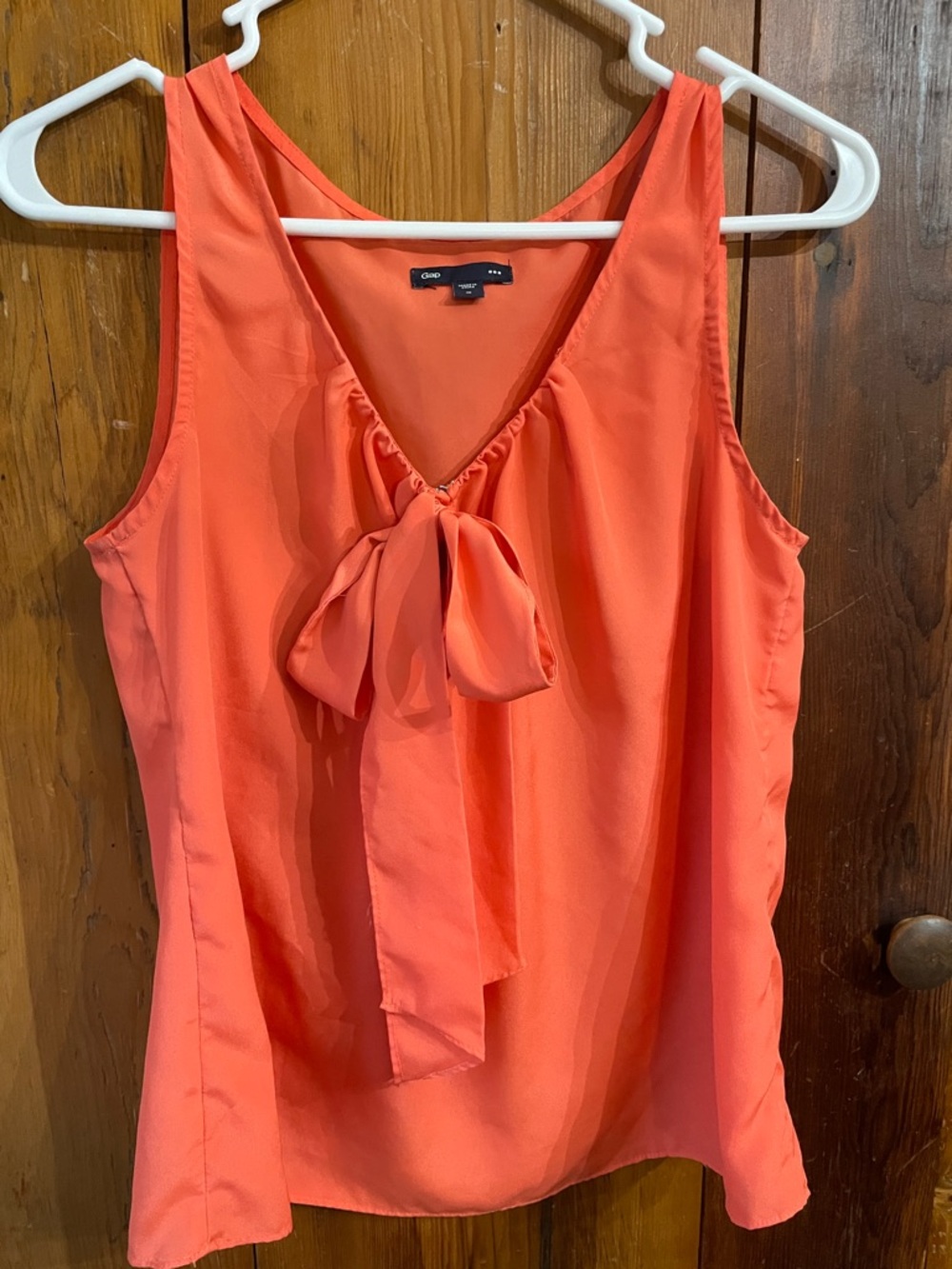 GAP Coral Tie-Front Sleeveless Camisole